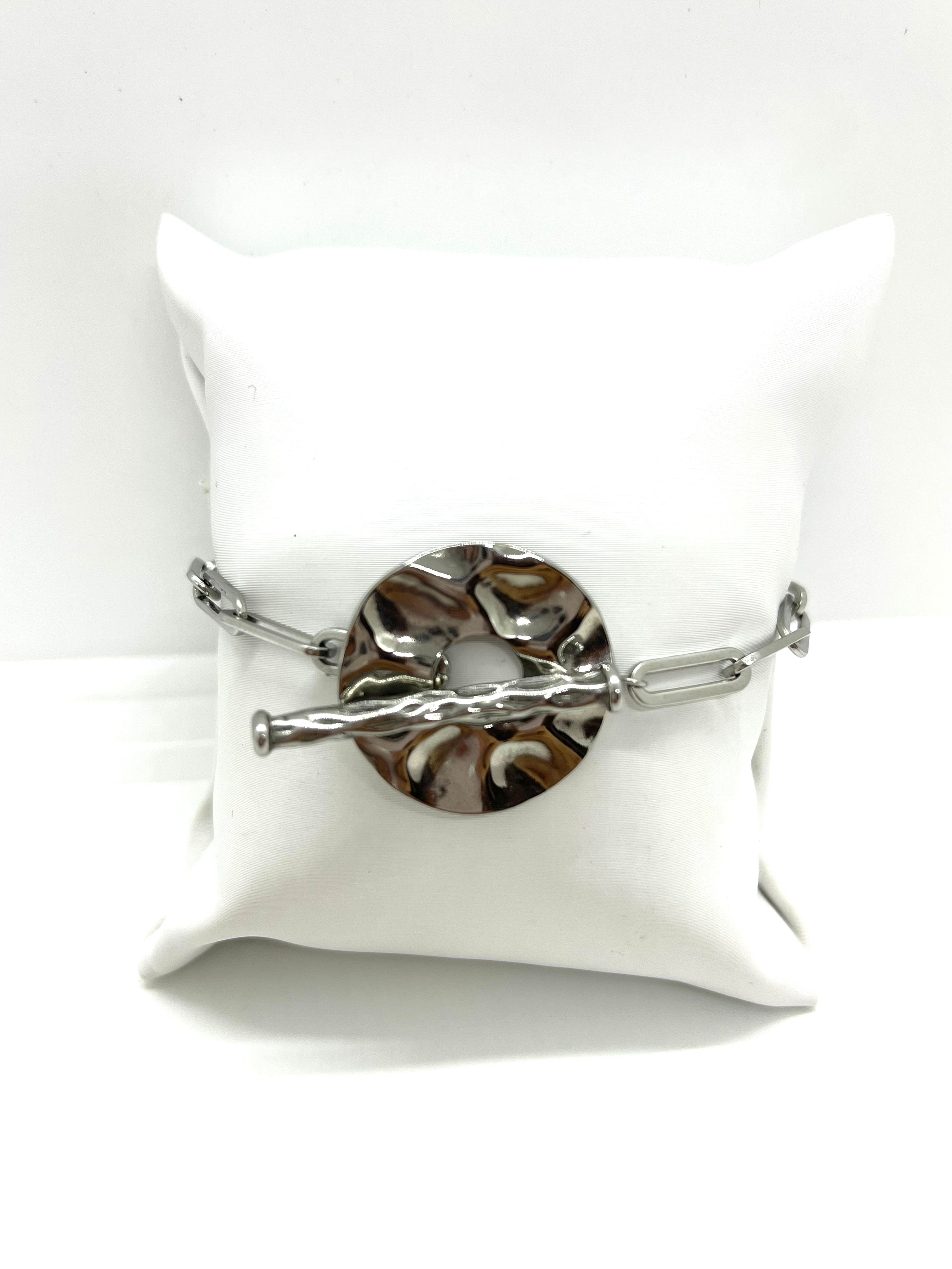 Bracelet mailles argenté